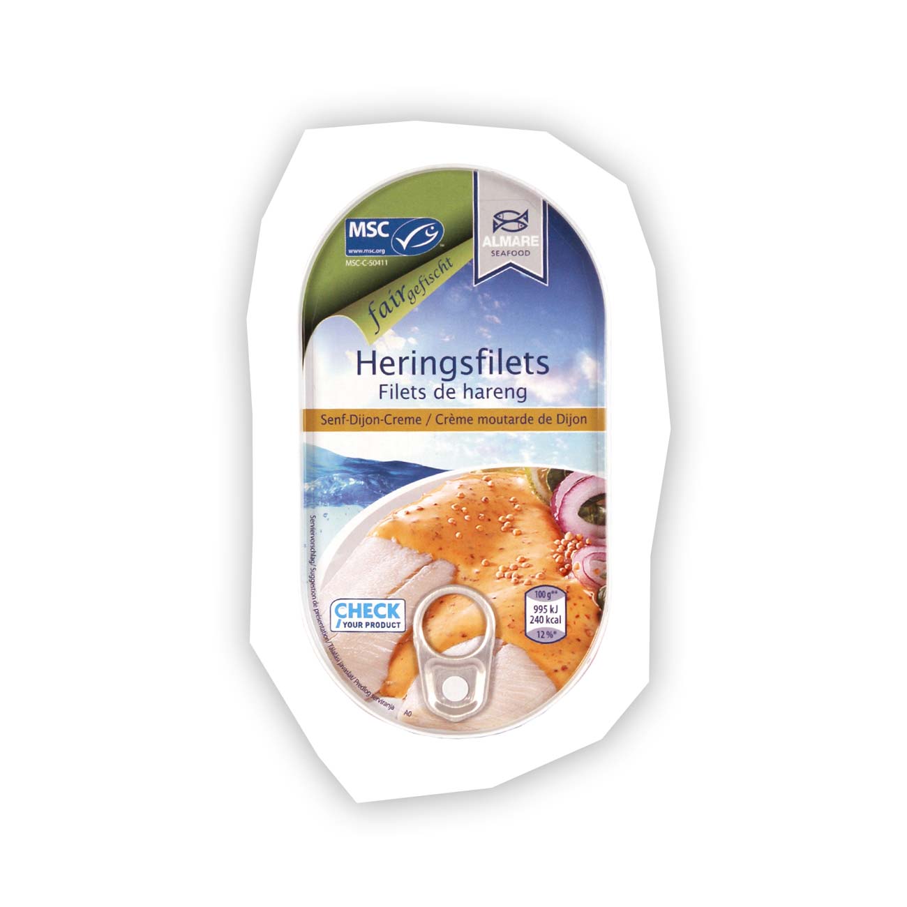 Heringsfilets mit Senf-Dijon-Crème