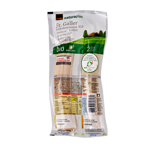 St. Galler Bio Kalbsbratwurst